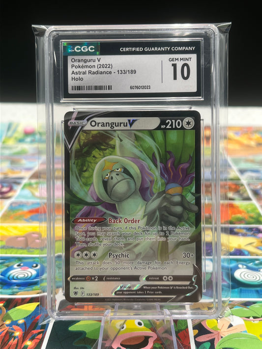 CGC 10 Oranguru V 133/189 - SWSH10: Astral Radiance (SWSH10) Graded Pokémon TCG