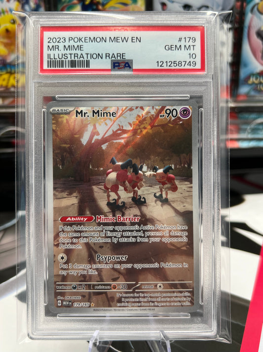 PSA 10 Mr. Mime Illustration Rare - 179/165 - SV: Scarlet & Violet 151 (MEW) Pokémon TCG