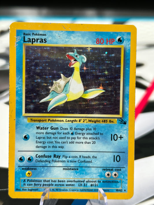 Lapras 10/62 Holo Rare (10) - Fossil (FO) WOTC Vintage Pokémon TCG
