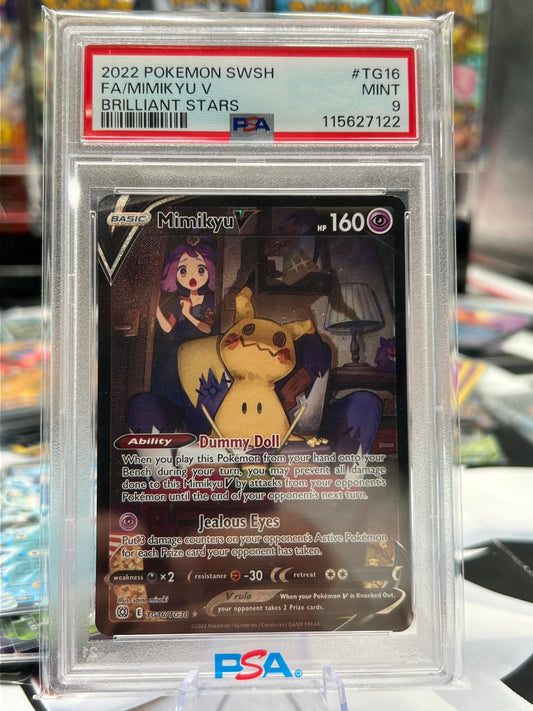 PSA 9 Mimikyu V TG16/TG30 - SWSH09: Brilliant Stars Trainer Gallery (SWSH09:TG) Pokémon TCG