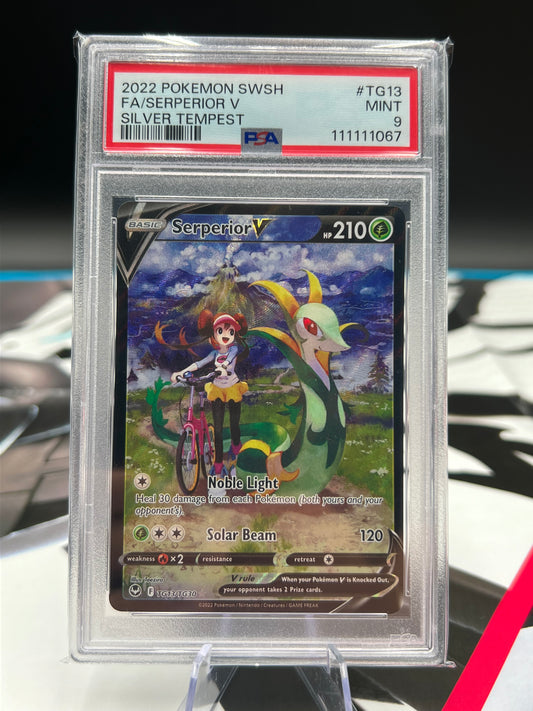 PSA 9 Serperior V TG13/TG30 - SWSH12: Silver Tempest Trainer Gallery (SWSH12: TG) GRADED POKÉMON TCG CARD