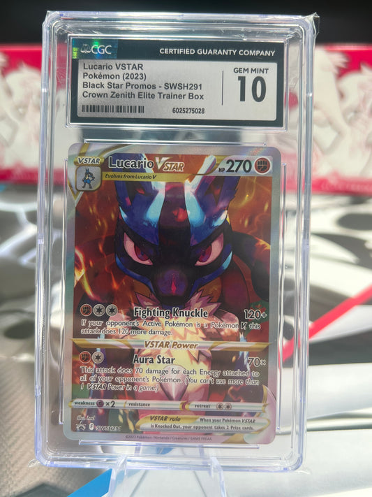 CGC 10 Lucario VSTAR - SWSH291 - SWSH: Sword & Shield Promo Cards (SWSD) GRADED POKÉMON TCG CARD