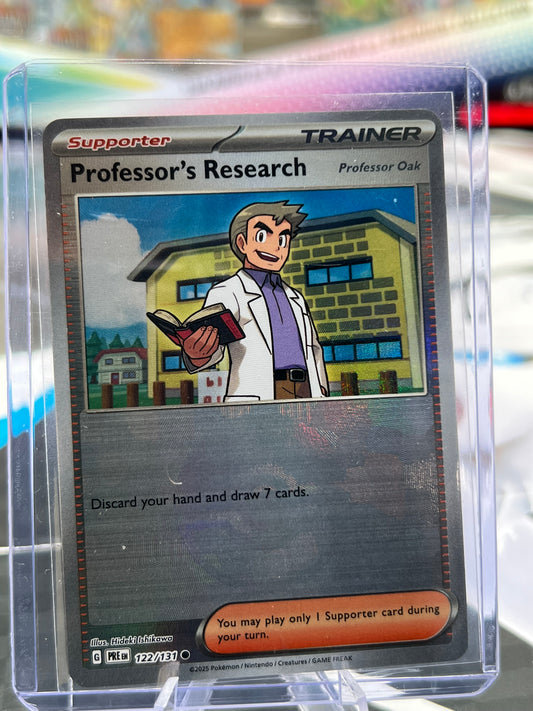 Professor's Research 122/131 [Professor Oak] (Poke Ball Pattern) - SV: Prismatic Evolutions (PRE) POKÉMON TCG