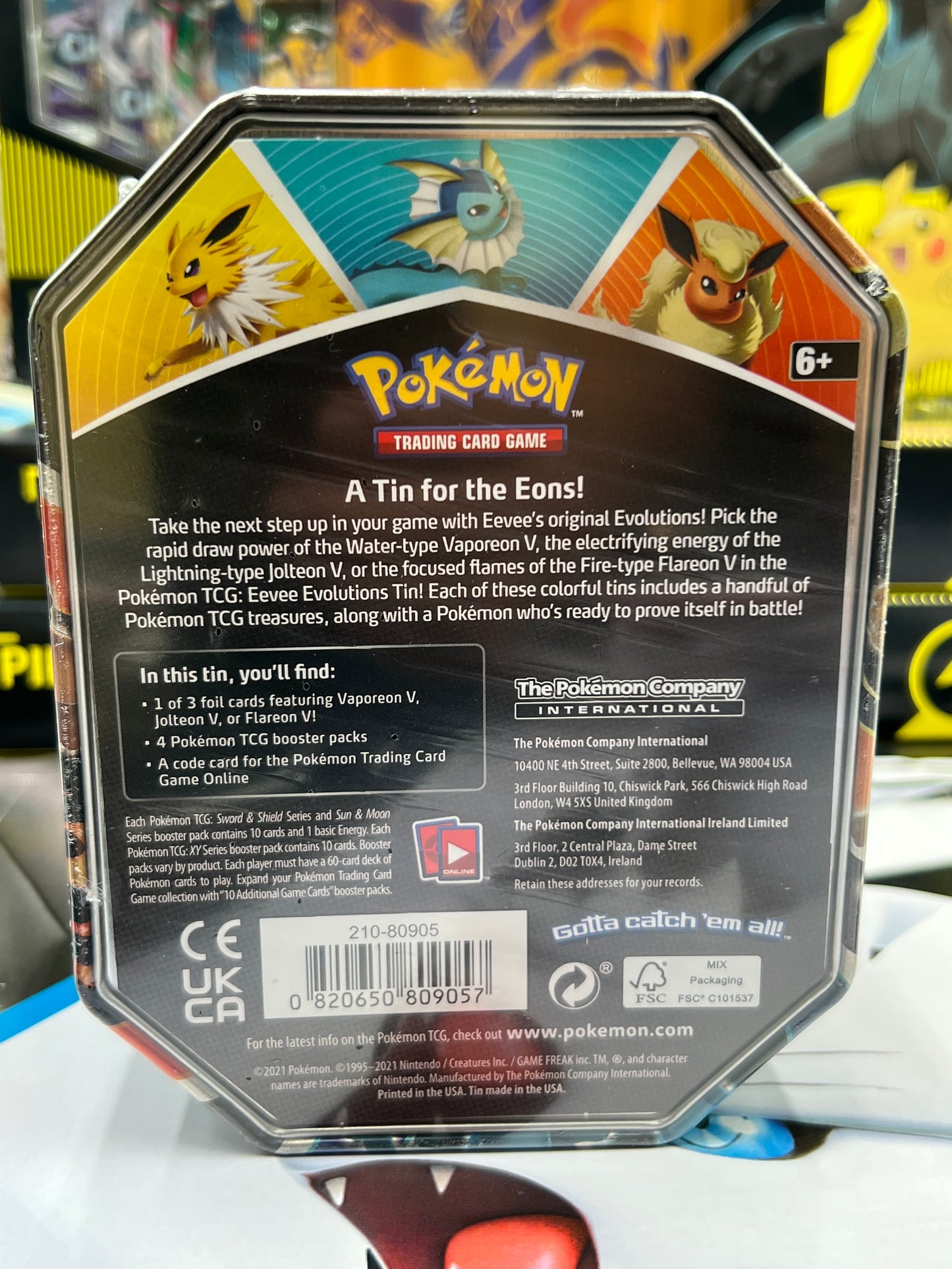 Eevee Evolutions Tin [Flareon V] - Miscellaneous Cards & Products (MCAP) Pokémon TCG