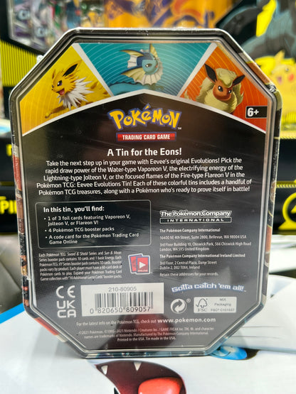 Eevee Evolutions Tin [Flareon V] - Miscellaneous Cards & Products (MCAP) Pokémon TCG