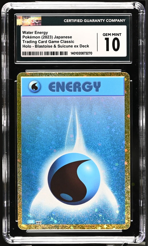 CGC 10 Water Energy Trading Card Game Classic Holo - Blastoise & Suicune ex Deck Japanese Graded Pokémon TCG