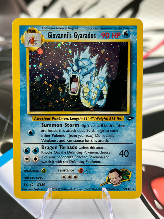 Giovanni's Gyarados 005/132 / Holo Rare - Gym Challenge (G2) Vintage WOTC Pokémon TCG