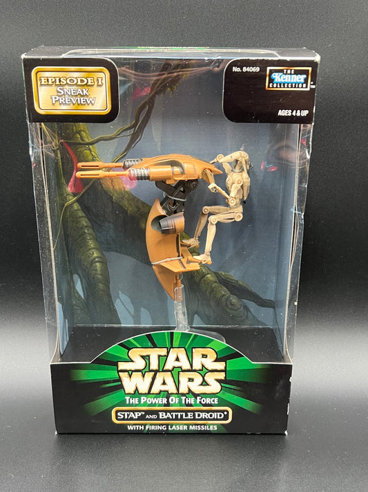 Star Wars Episode 1 STAP and Battle Droid Kenner Sneak Preview New Power of the Force PTOF