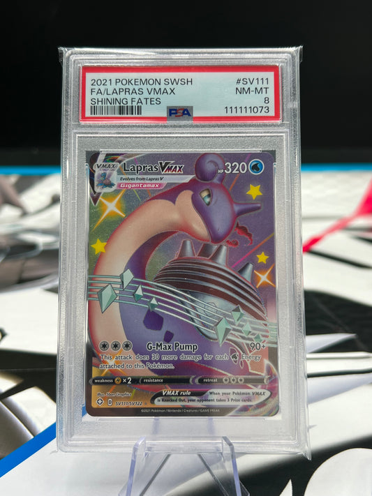 PSA 8 Lapras VMAX SV111/SV122 - Shining Fates: Shiny Vault (SHFSV) Pokémon TCG