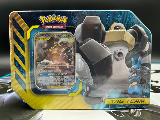 Power Partnership Tin [ Tag Team Lucario & Melmetal GX Promo SM 192 ] - SM - Unified Minds (SM11) Pokémon TCG New