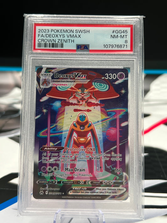 PSA 8 Deoxys VSTAR GG46/GG70 Crown Zenith: Galarian Gallery Holo Pokémon TCG