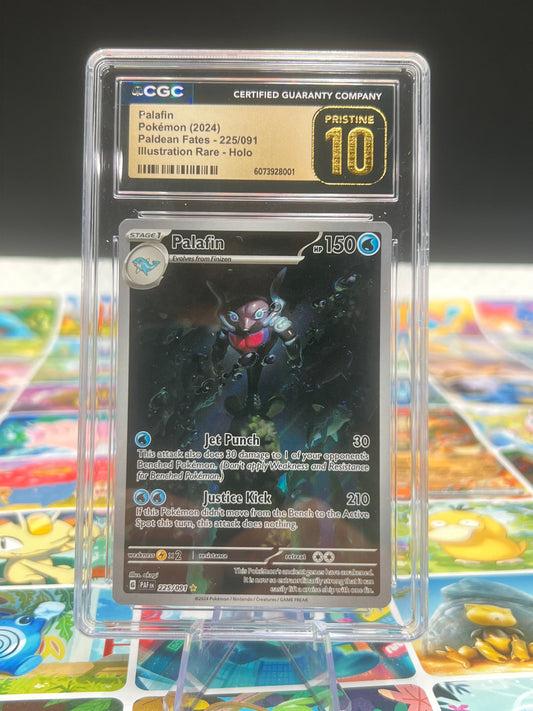 CGC 10 Pristine Palafin 224/091 IR Illustration Rare Paldean Fates PAF Graded Pokémon TCG