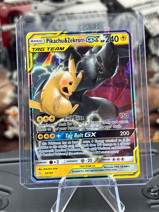 Pikachu & Zekrom GX 33/181 Tag Team - SM - Team Up (SM9) Pokémon TCG