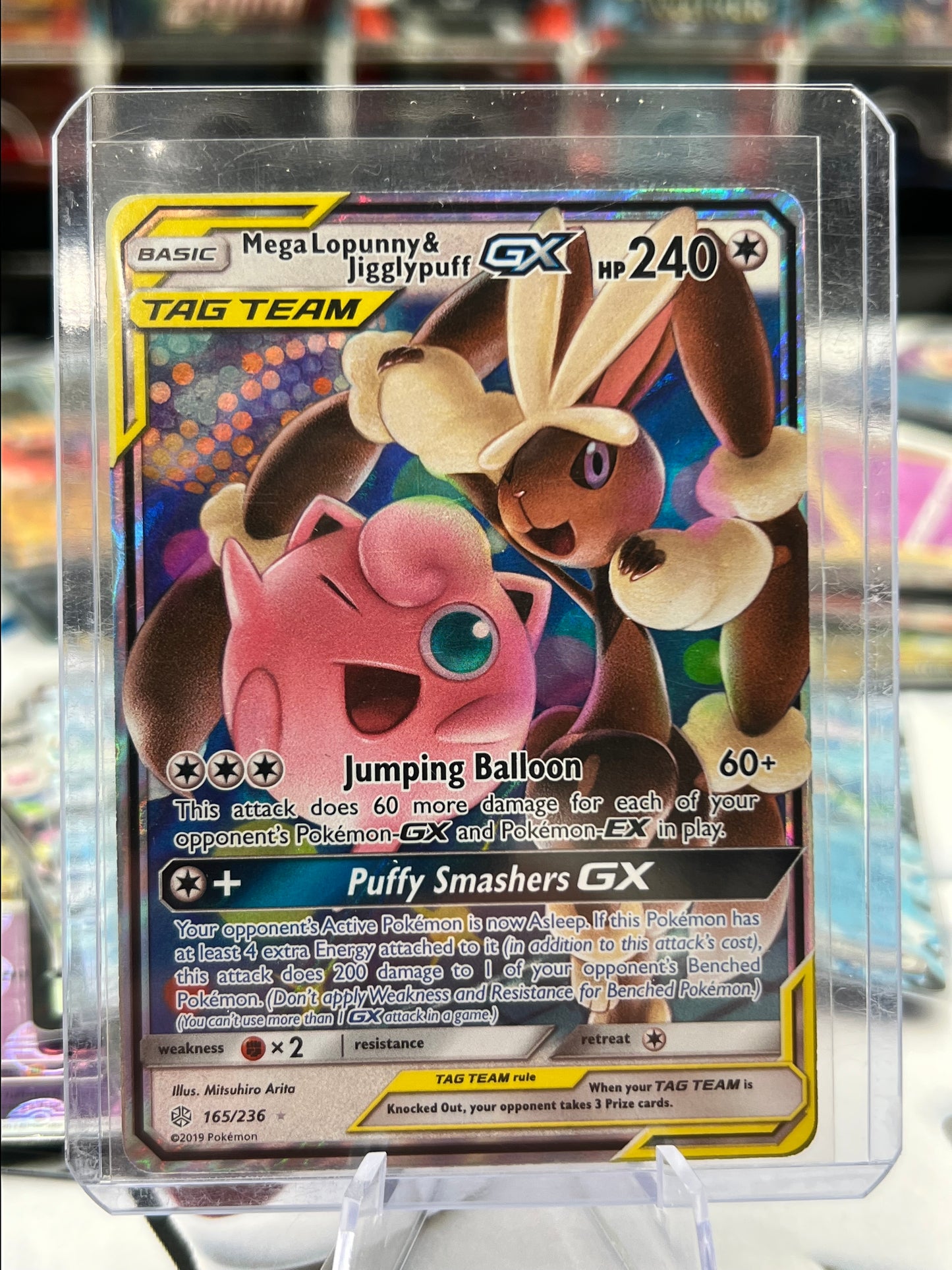 Mega Lopunny & Jigglypuff GX 165/236 / Ultra Rare Tag Team - SM - Cosmic Eclipse (SM12) POKÉMON TCG