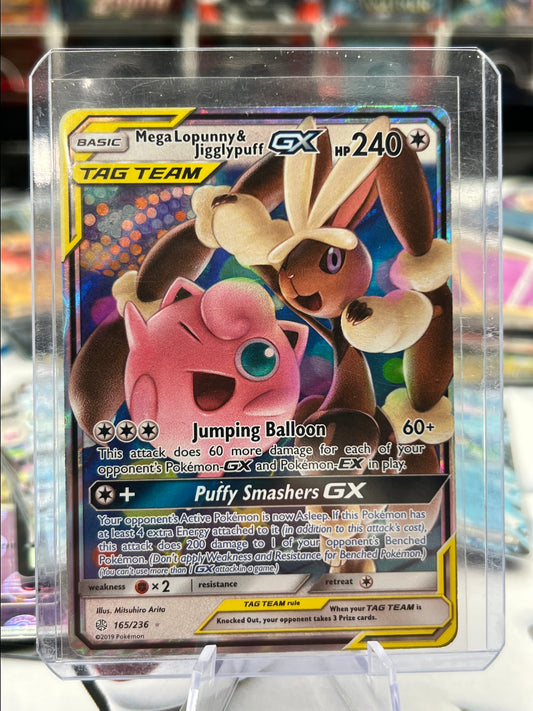 Mega Lopunny & Jigglypuff GX 165/236 / Ultra Rare Tag Team - SM - Cosmic Eclipse (SM12) POKÉMON TCG