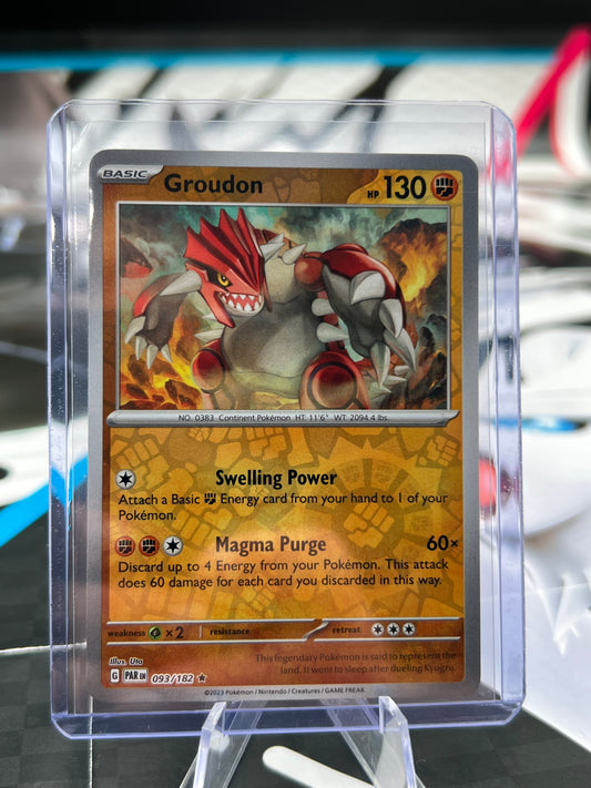 Groudon - 093/182 Reverse Holo Rare - SV04: Paradox Rift (PAR) Pokémon TCG