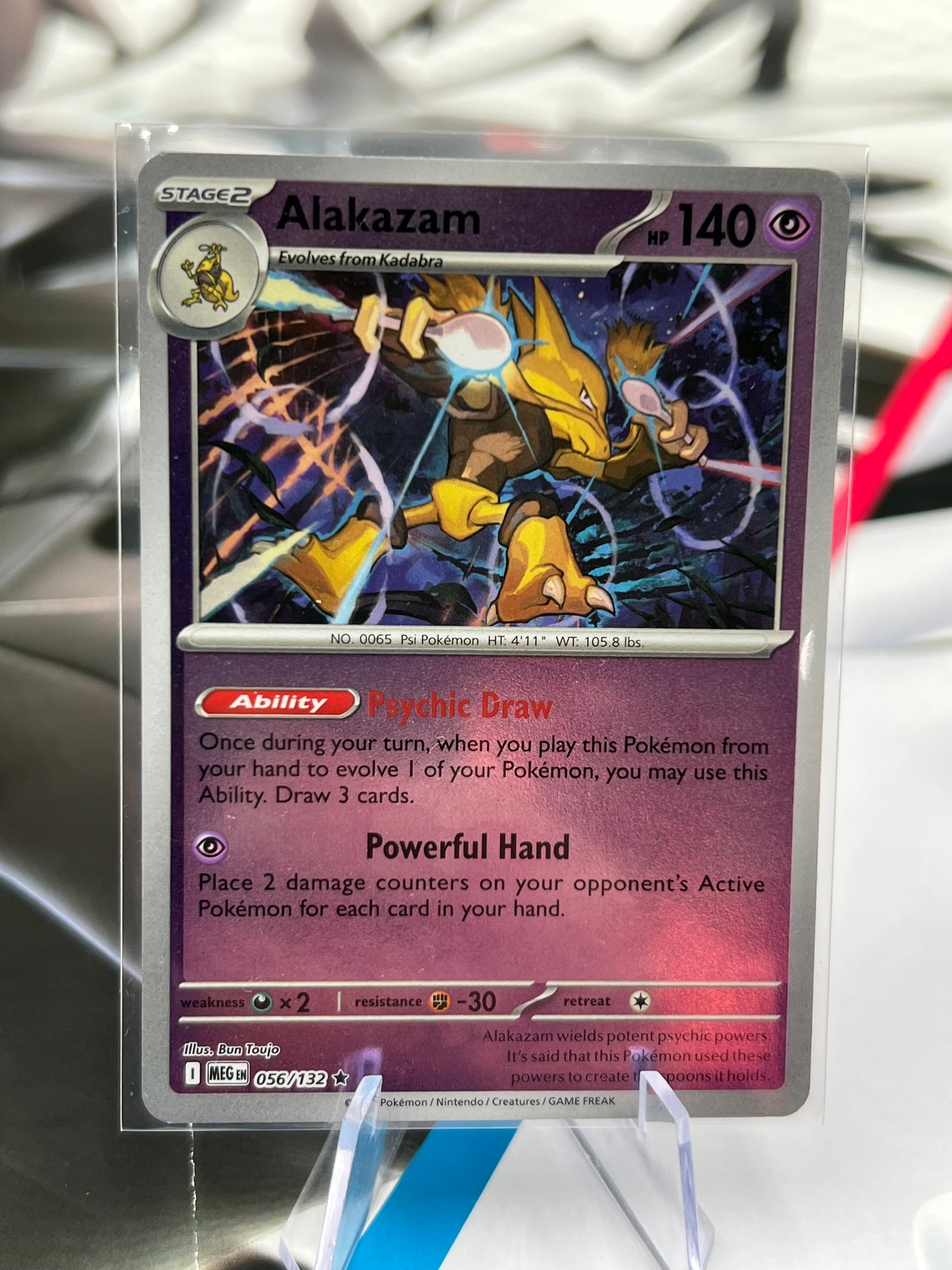 Alakazam 056/132 Reverse Holo Rare - ME01: Mega Evolution (MEG) Pokémon Card TCG
