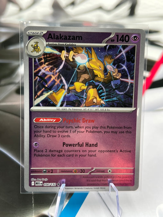 Alakazam 056/132 Reverse Holo Rare - ME01: Mega Evolution (MEG) Pokémon Card TCG