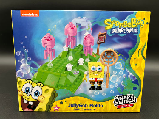 SpongeBob SquarePants Jellyfish Fields Construction Set Snap and Switch New Nickelodeon Not Lego 82 Pieces