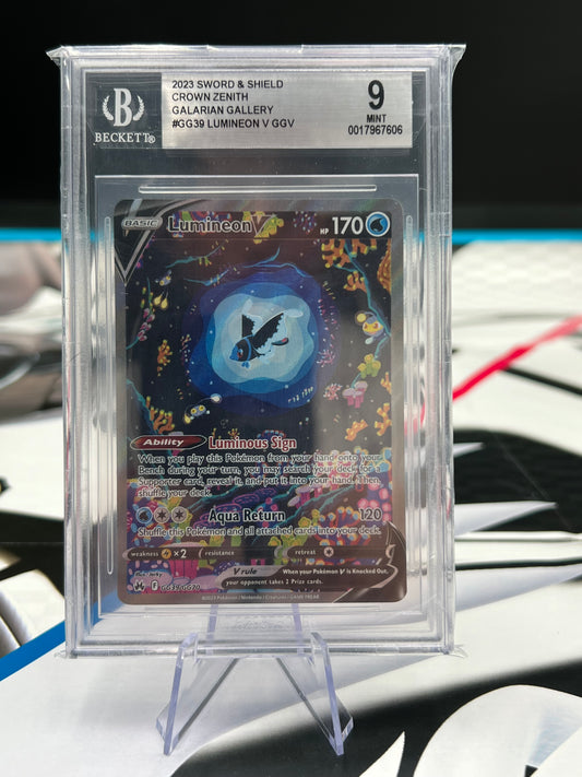 BGS 9 Lumineon V GG39/GG70 Pokémon Crown Zenith: Galarian Gallery Pokémon TCG Beckett