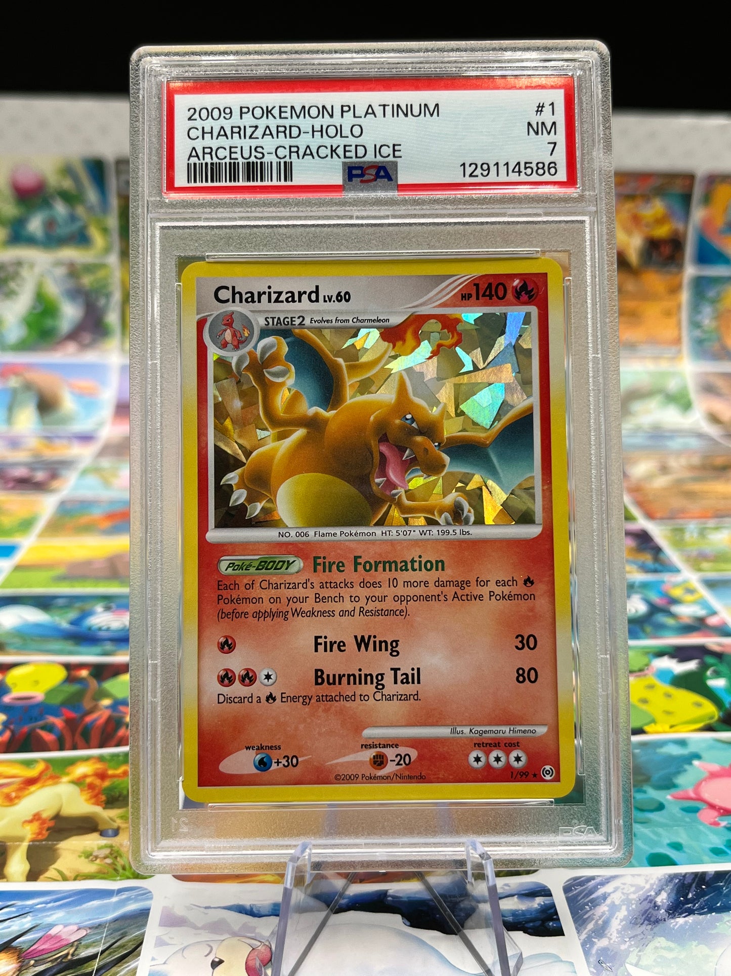 PSA 7 Charizard - 1/99 (Cracked Ice Holo) - Miscellaneous Cards & Products (MCAP) Graded Pokémon TCG