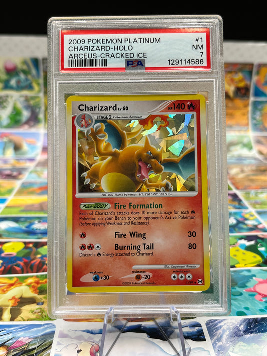 PSA 7 Charizard - 1/99 (Cracked Ice Holo) - Miscellaneous Cards & Products (MCAP) Graded Pokémon TCG