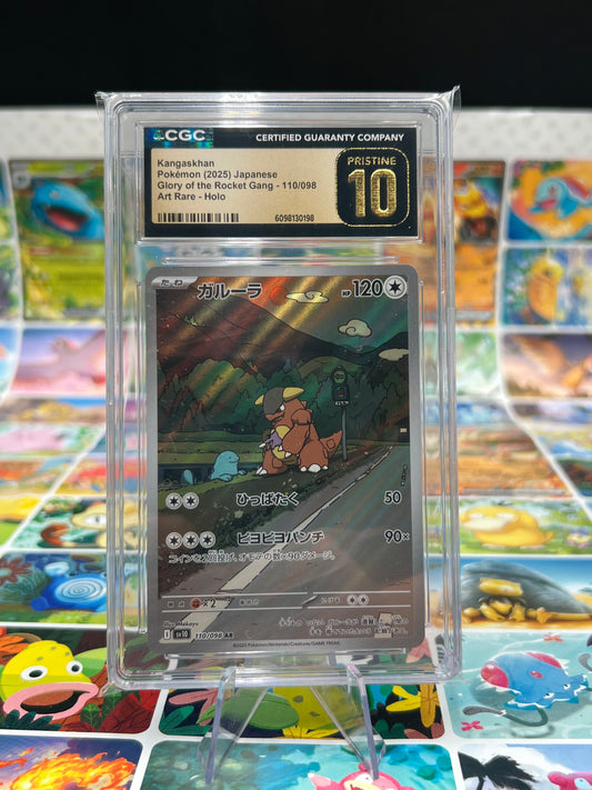 CGC 10 Pristine Kangaskhan 110/098 Art Rare Glory of the Rocket Gang Japanese Graded Pokémon TCG