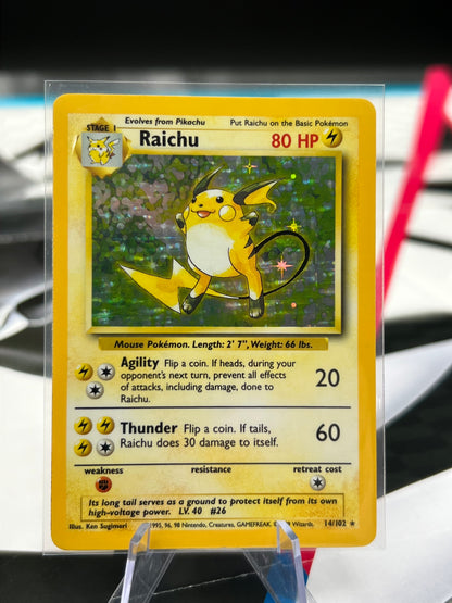 Raichu 014/102 Holo Rare - Base Set (BS) WOTC Vintage Pokémon TCG