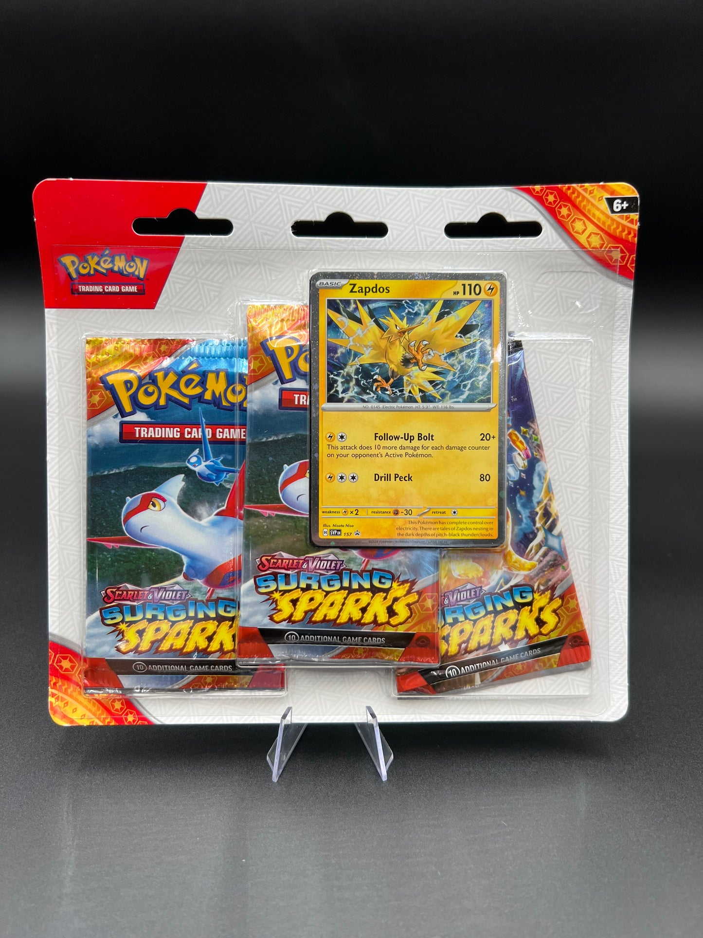 Surging Sparks 3 Pack Blisters [Zapdos] - SV08: Surging Sparks (SV08) Pokémon