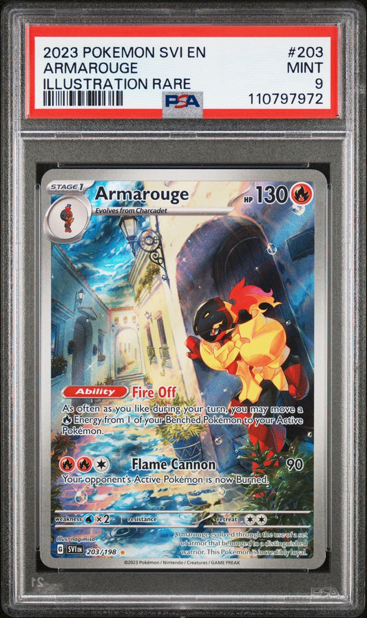 PSA 9 Armarouge - 203/198 - SV01: Scarlet & Violet Base Set (SV1) POKÉMON TCG