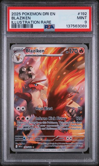 PSA 9 Blaziken - 192/182 - SV10: Destined Rivals (DRI) Graded Pokémon TCG