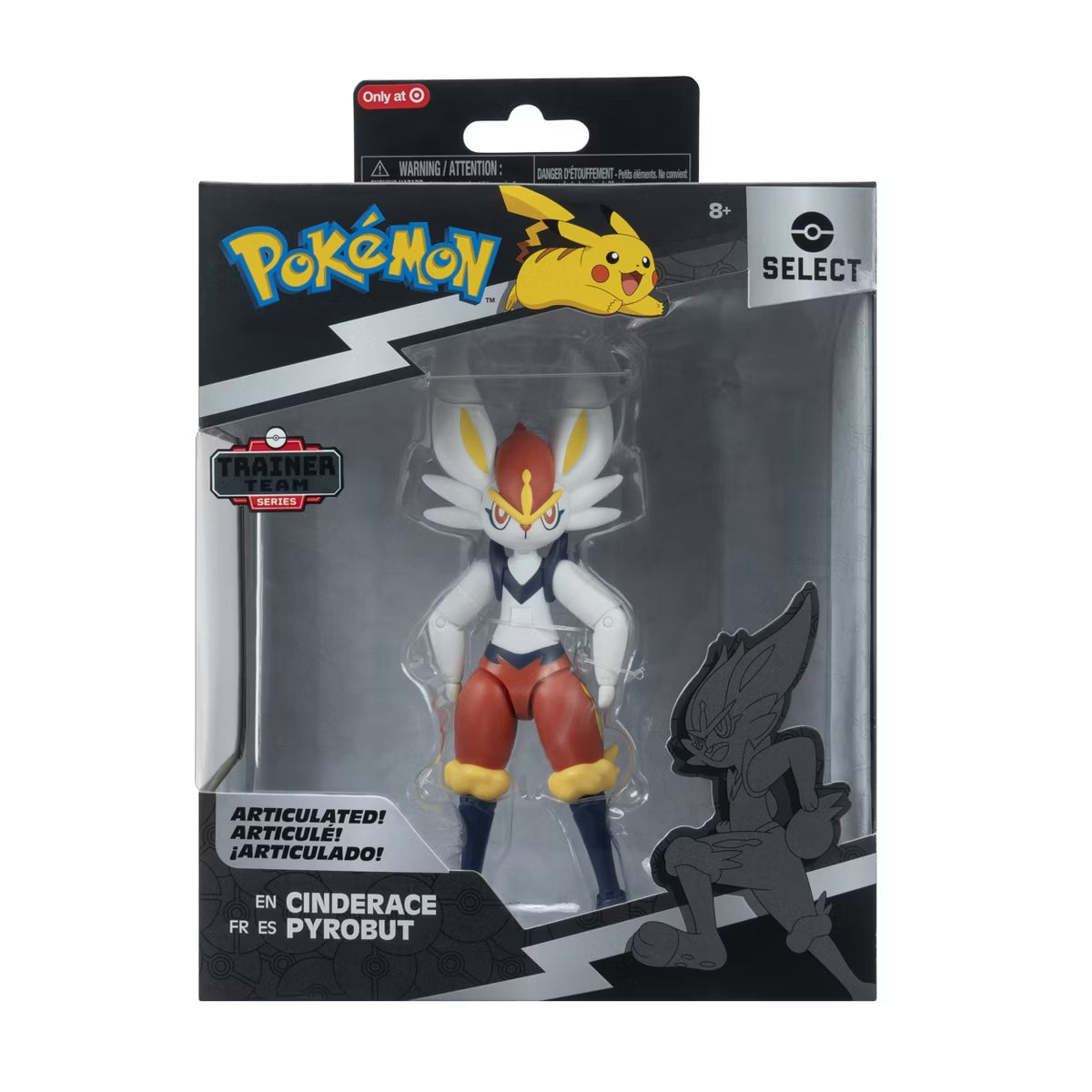 Pokémon Cinderace 6" Action Figure (Target Exclusive): 9 Points Articulation, TV and Movie Theme, Plastic Material