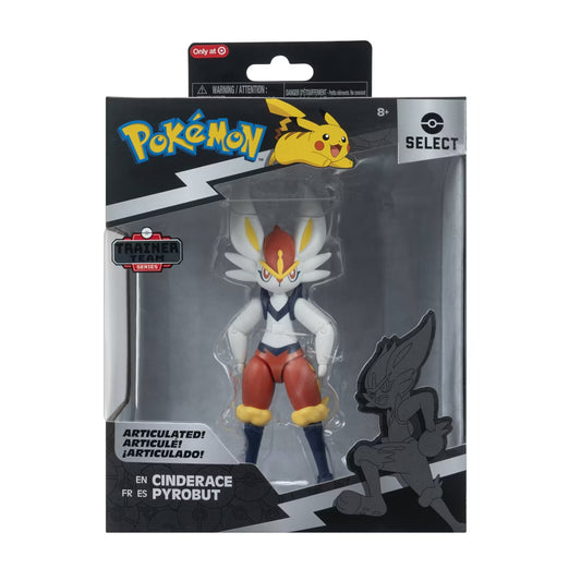 Pokémon Cinderace 6" Action Figure (Target Exclusive): 9 Points Articulation, TV and Movie Theme, Plastic Material