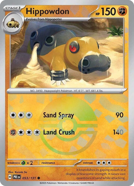 Hippowdon 053/131 (Poke Ball Pattern) - SV: Prismatic Evolutions (PRE) Pokémon TCG
