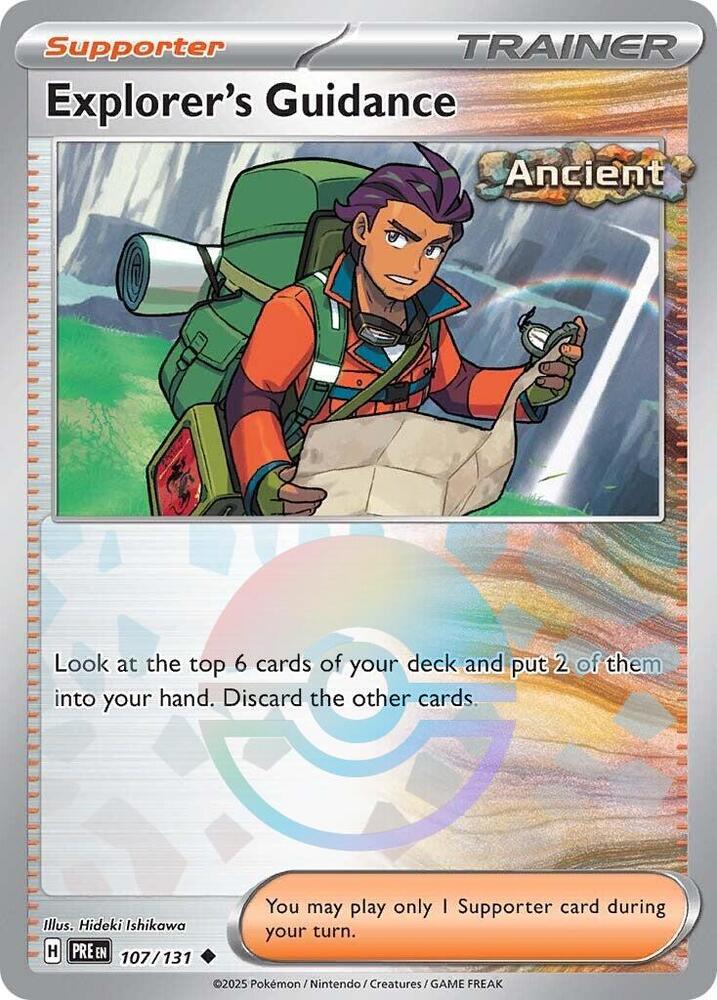 Explorer's Guidance 107/131 (Poke Ball Pattern) - SV: Prismatic Evolutions (PRE) POKÉMON TCG