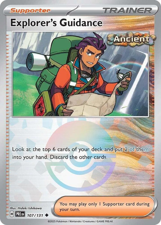 Explorer's Guidance 107/131 (Poke Ball Pattern) - SV: Prismatic Evolutions (PRE) POKÉMON TCG