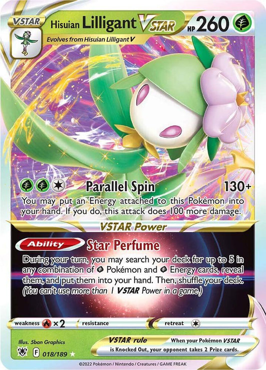 Hisuian Lilligant VSTAR - 018/189  - SWSH10: Astral Radiance (SWSH10) POKÉMON TCG