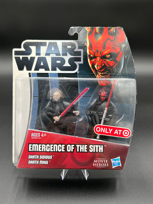 Emergence of the Sith Figure 2-Pack Darth Sidious and Darth Maul Star Wars New Target Exclusive Hasbro 2012