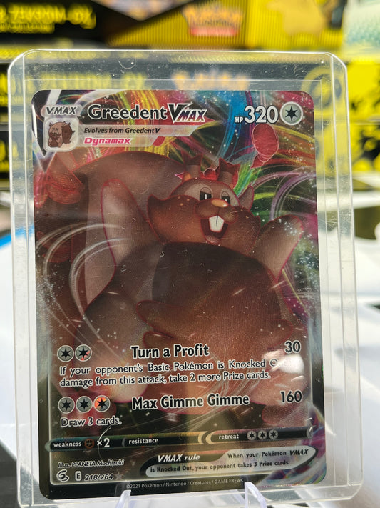 Greedent VMAX - 218/264 - SWSH08: Fusion Strike (SWSH08) POKÉMON TCG