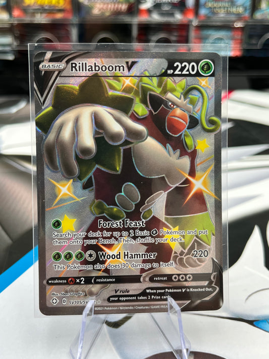 Rillaboom V - SV105/SV122 - Shining Fates: Shiny Vault (SHFSV) POKÉMON TCG