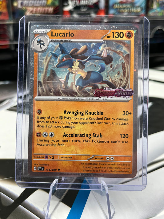 Lucario 114/198 (Scarlet & Violet Stamp) - Miscellaneous Cards & Products (MCAP) POKÉMON TCG