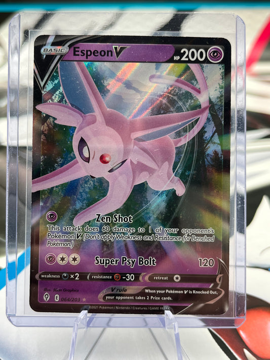 Espeon V - 064/203 - SWSH07: Evolving Skies (SWSH07) Pokémon TCG