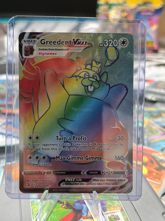 Greedent VMAX (Secret) - 272/264 - SWSH08: Fusion Strike (SWSH08) Pokémon TCG