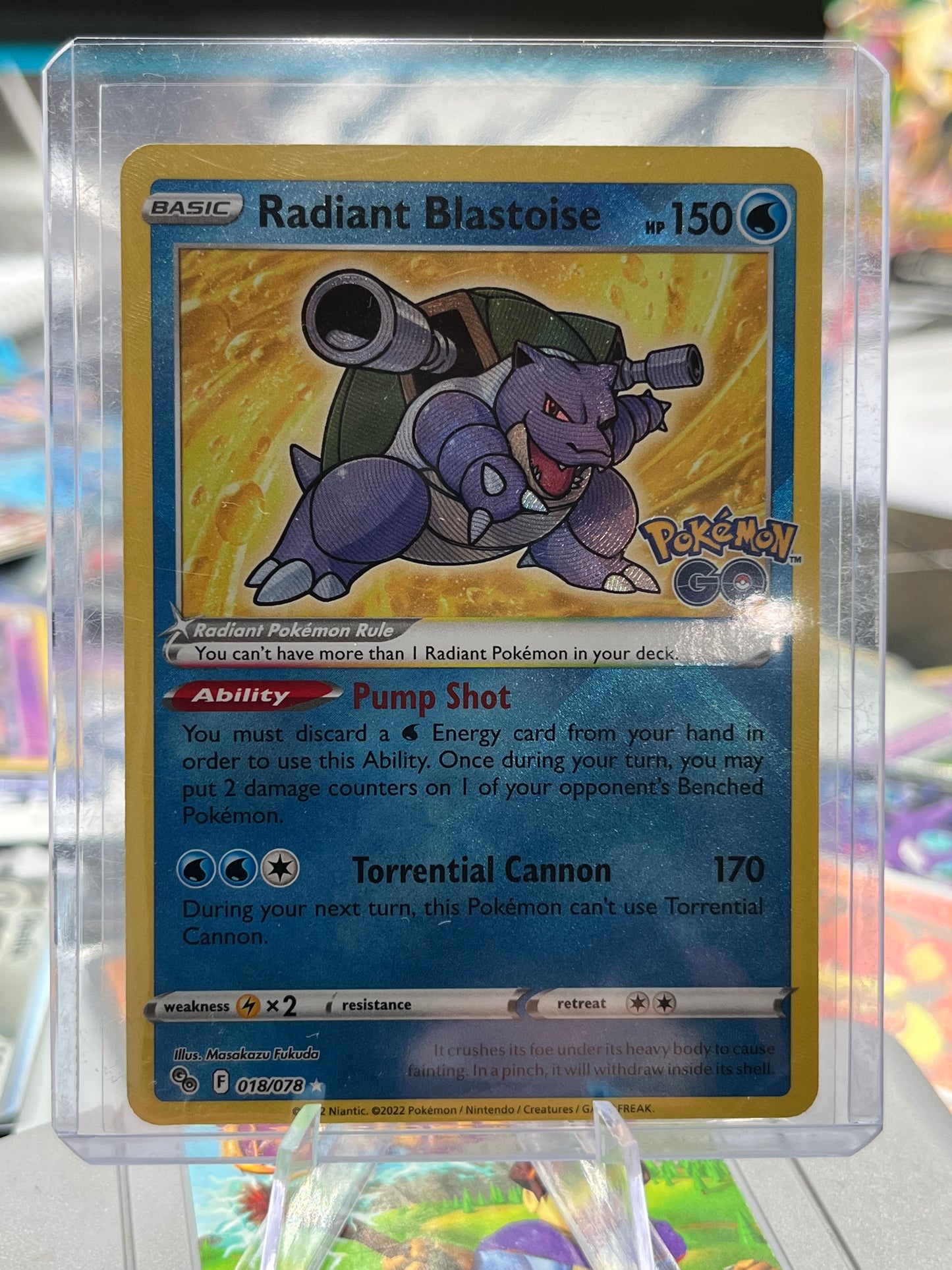 Radiant Blastoise - 018/078 - Pokemon GO (PGO) Pokémon TCG