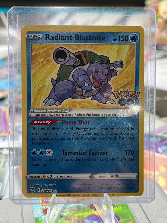 Radiant Blastoise - 018/078 - Pokemon GO (PGO) Pokémon TCG
