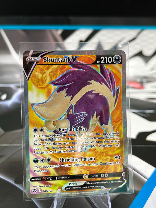 Skuntank V (Full Art) - 180/195 - SWSH12: Silver Tempest (SWSH12) Pokémon TCG