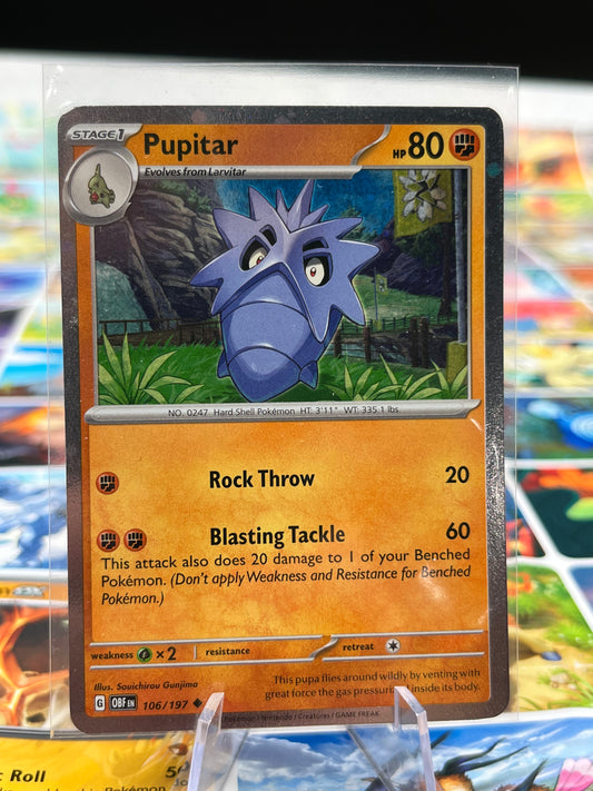 Pupitar - 106/197 - SV03: Obsidian Flames (OBF) Pokémon Card TCG