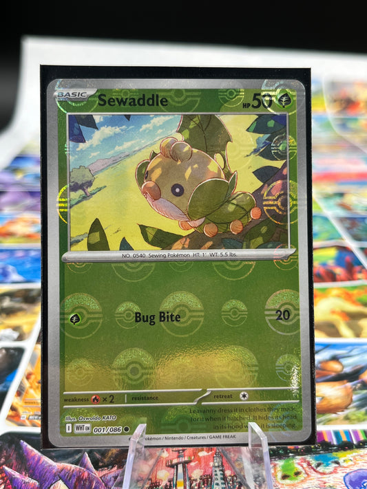 Sewaddle (Poke Ball Pattern) - 001/086 - SV: White Flare (WHT) Pokémon Card TCG