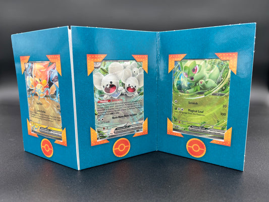 Pokémon Paldea Adventure Chest Sealed Promo Card Display with 3 ex Cards
