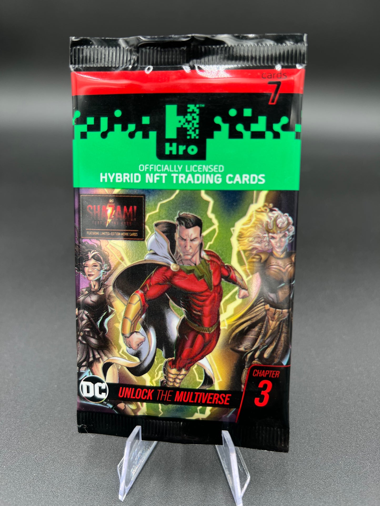 DC Shazam Hro Hybrid NFT Trading Cards Chapter 3 with 7 Cards New